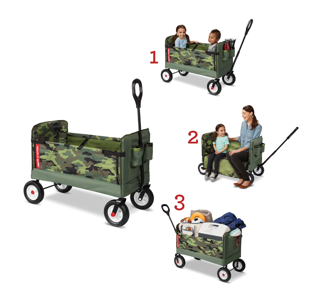 3-In-1 Off-Road EZ Fold Camo Wagon - Image 5