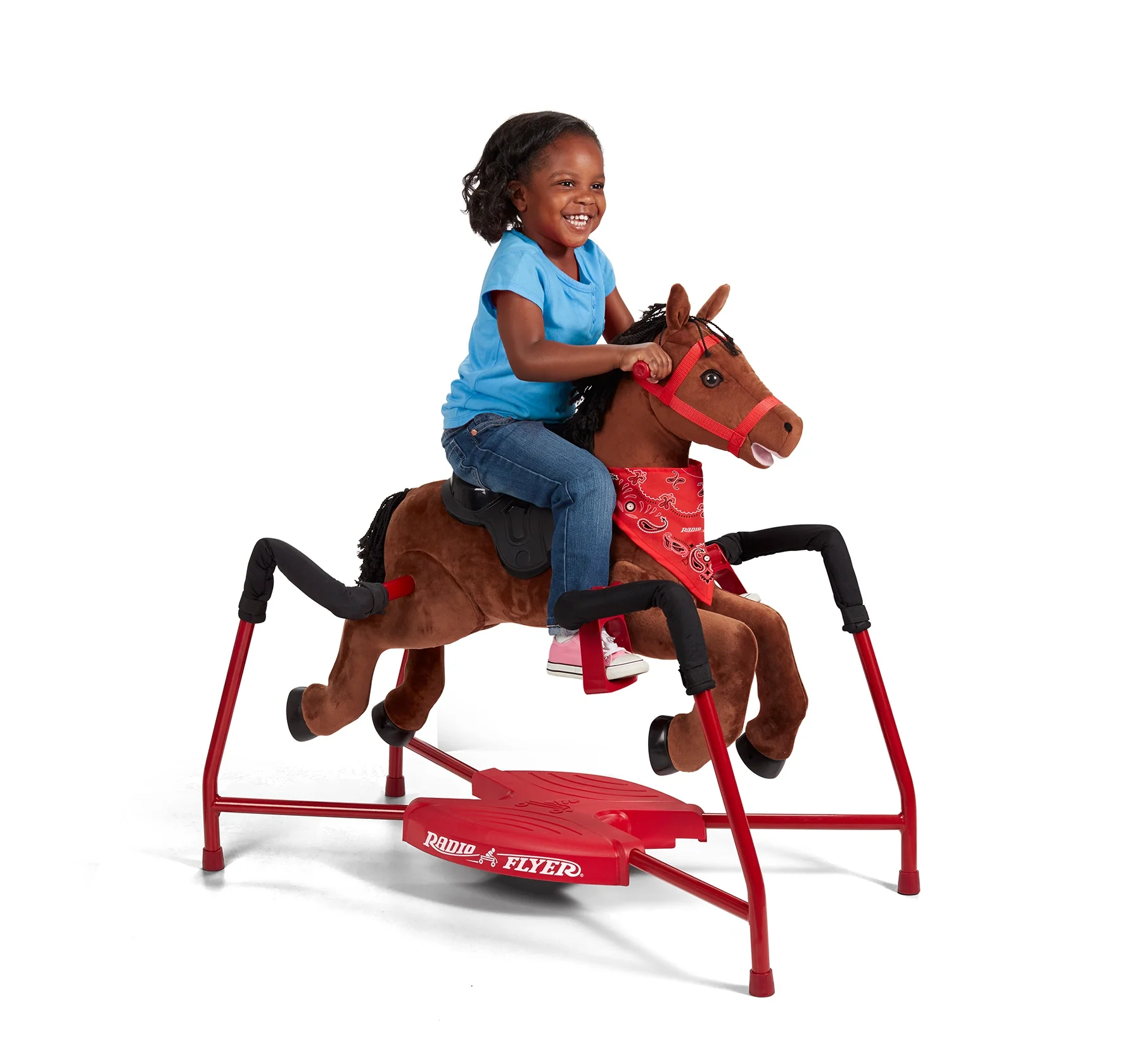 Chestnut: Plush Interactive Spring Riding Horse - Image 3
