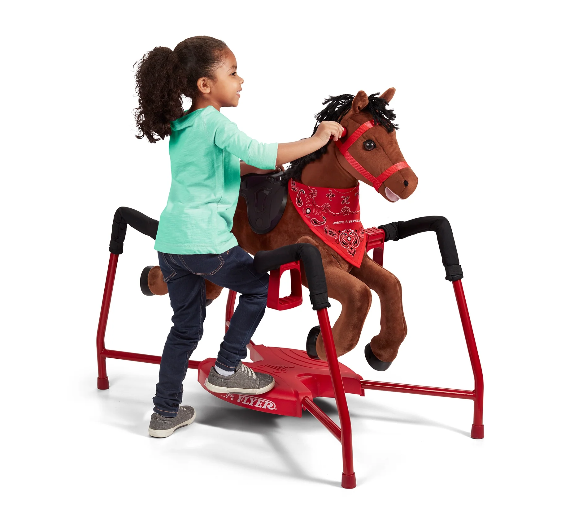 Chestnut: Plush Interactive Spring Riding Horse - Image 4