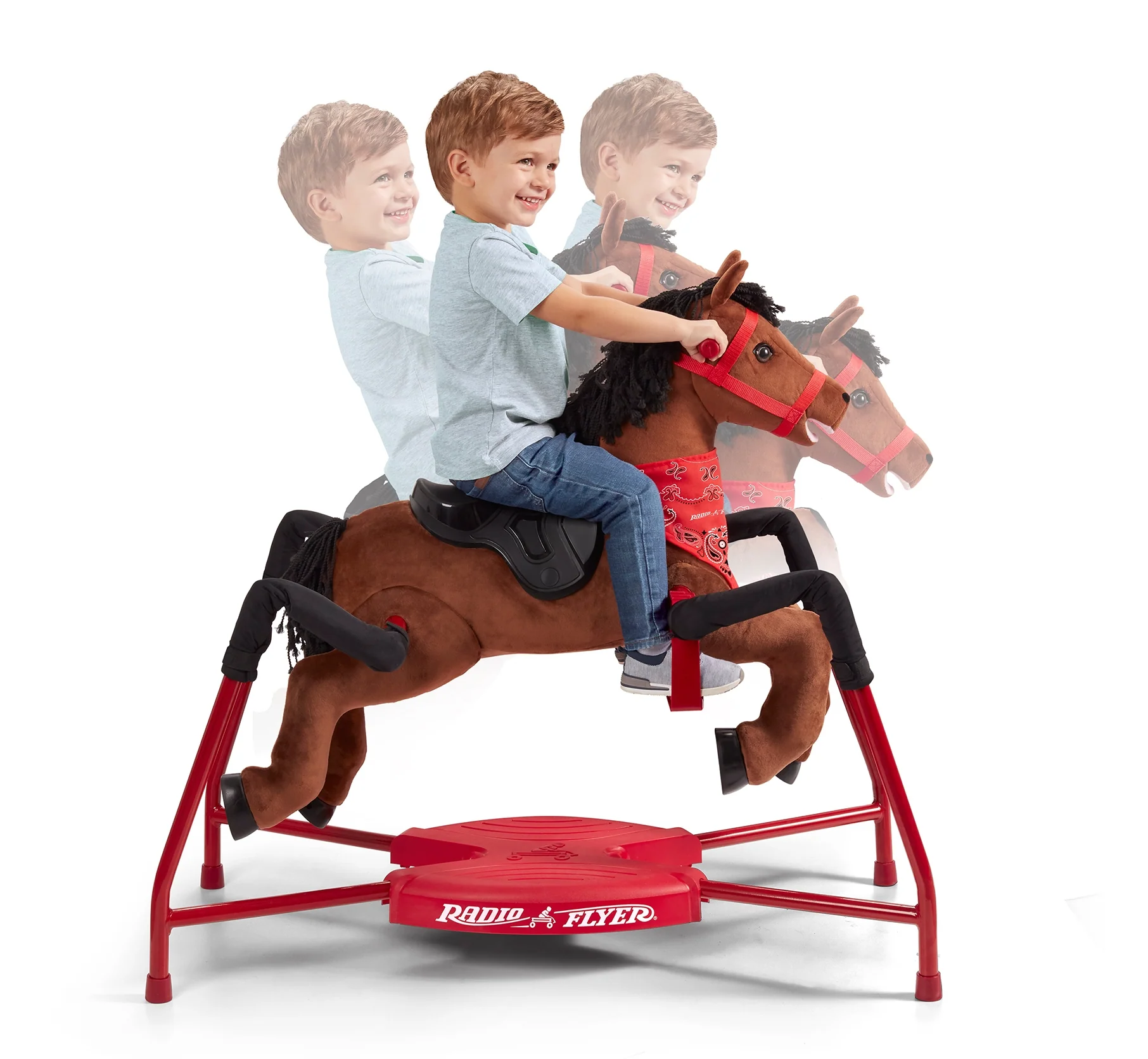 Chestnut: Plush Interactive Spring Riding Horse - Image 9