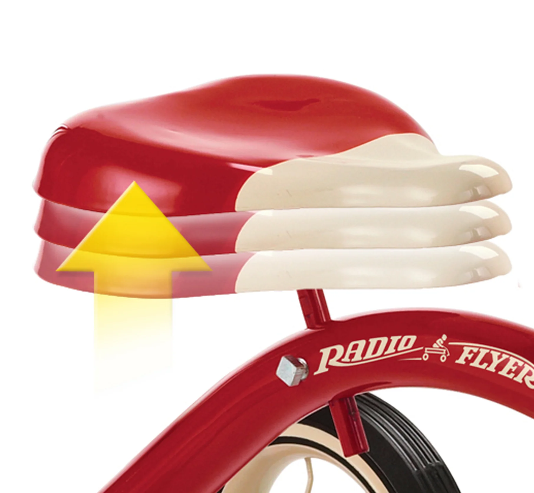 Classic Red Tricycle with Push Handle - Image 4