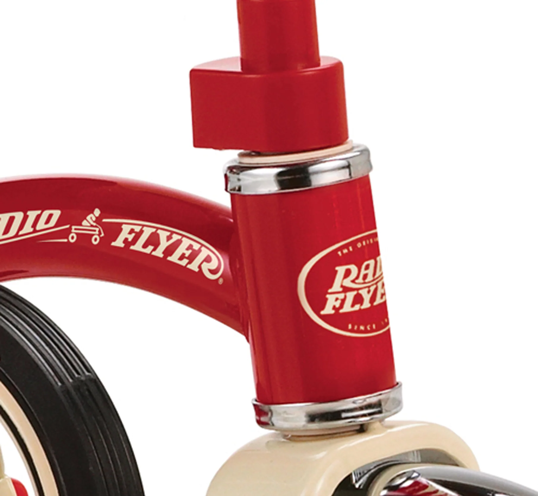 Classic Red Tricycle with Push Handle - Image 7