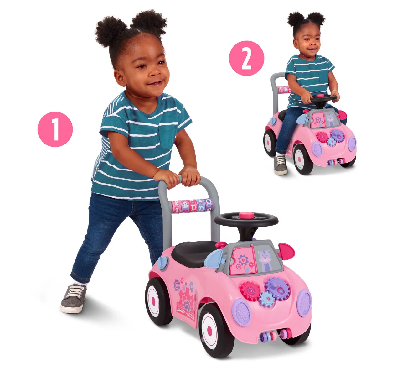 Creativity Car: Pink Ride-On Push Car - Image 6